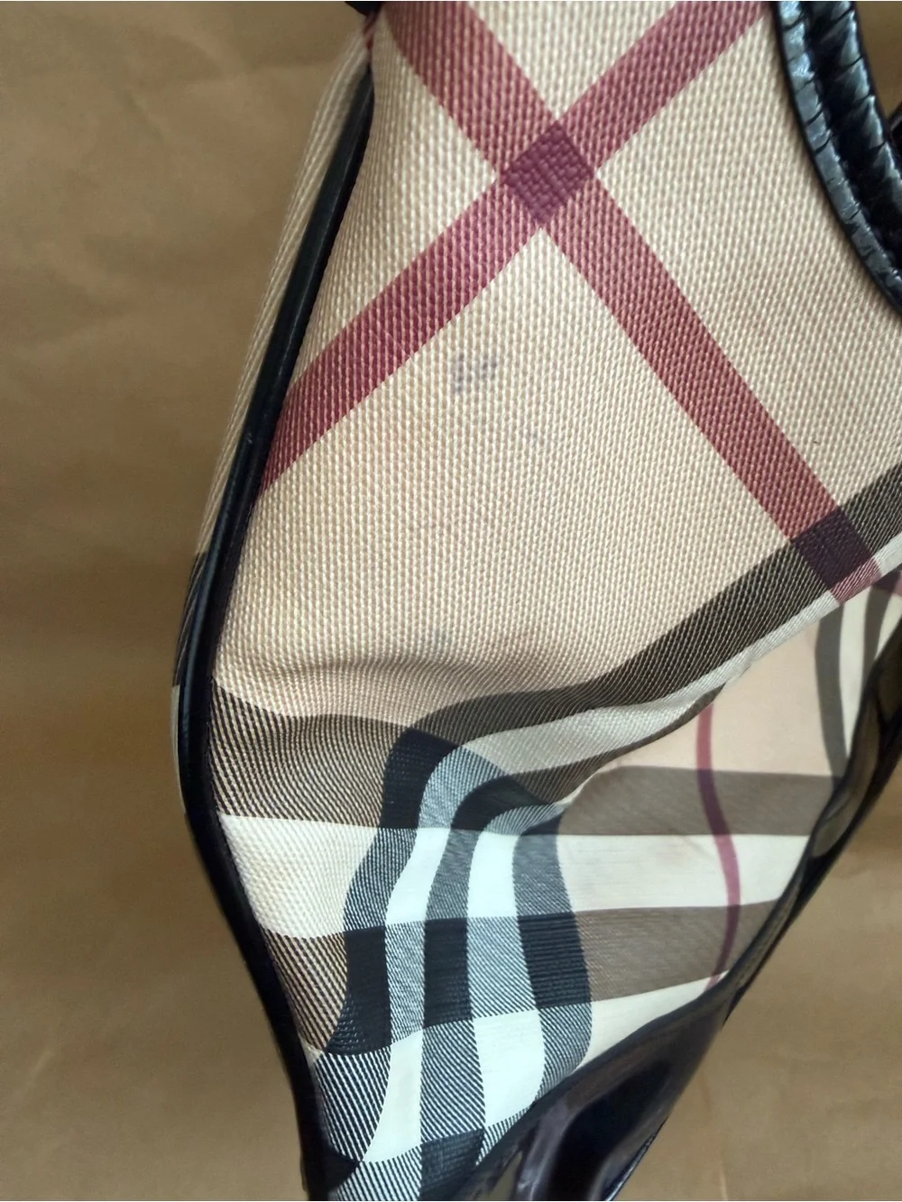 Burberry Nova Check Canvas Brook Hobo Bag